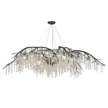 Golden 9903-24 BI - Golden Lighting Autumn Twilight 24-light Chandelier in Black Iron